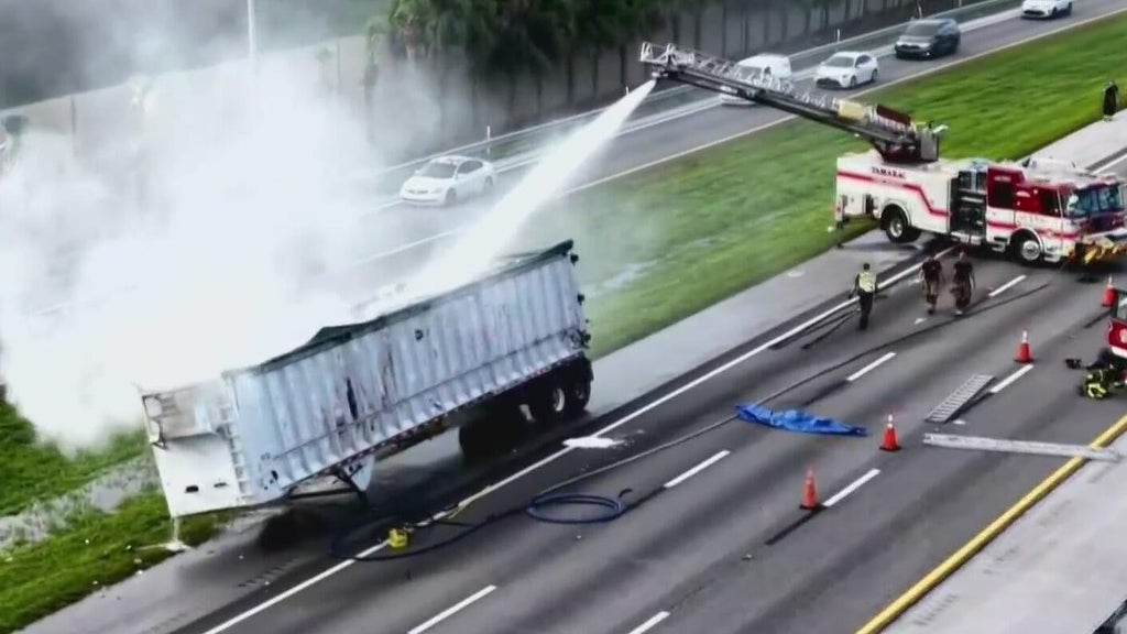 Florida's Turnpike reopens in Broward after truck fire shuts down northbound lanes for hours — CBS Miami, Laredo Community news