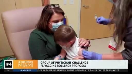 Florida doctors challenge state’s plan to roll back vaccine requirements — CBS Miami, Laredo Health news